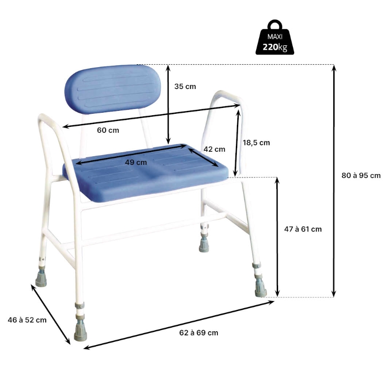 Chaise haute XXL