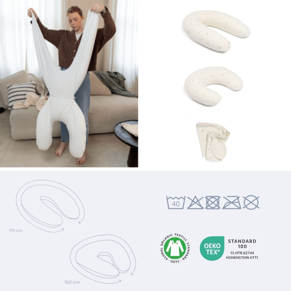 Coussin DOOMO Twisty 2 en 1 (Sweaty Cream)